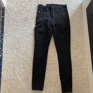 Gap High-waisted “long” black stretchy jeans